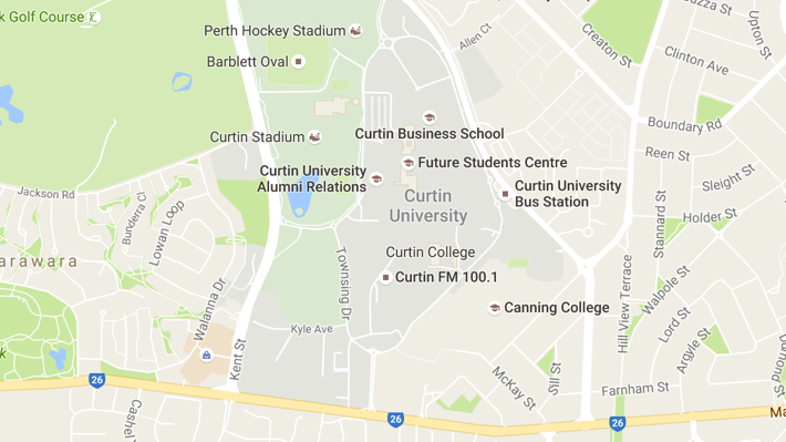 Google Maps of Curtin University